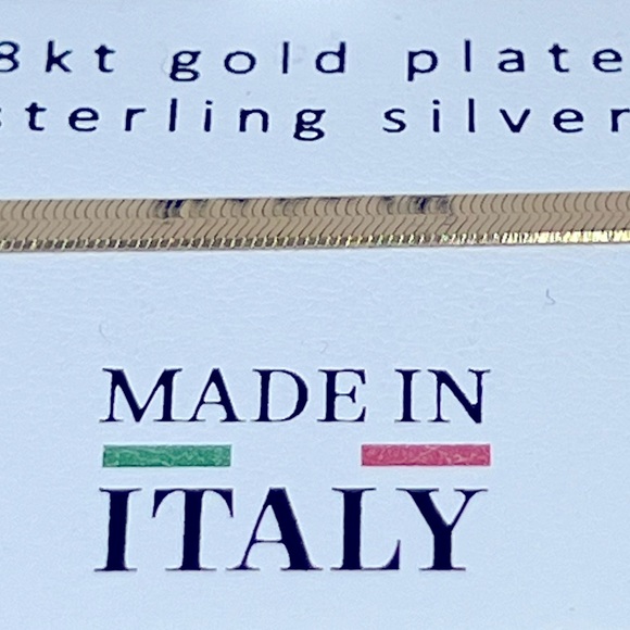 MÍA FIORE💯, STERLING SILVER BRACELET, 18KT GOLD PLATED, 7 INCHES, MADE IN ITALY - Picture 5 of 15